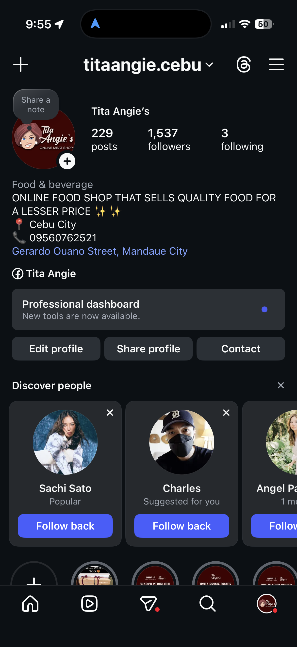 Tita Angie's Instagram